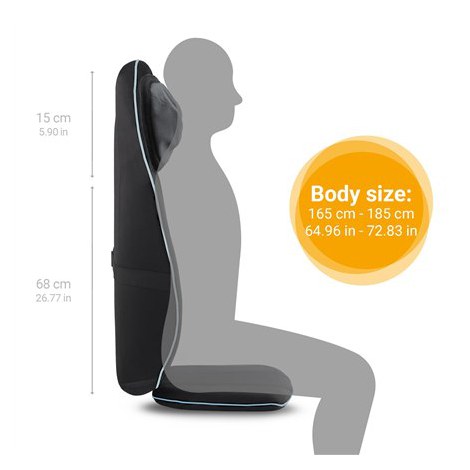 Medisana | MCN | New Generation Shiatsu Massage Seat Cover | Number of massage zones 3 | Heat function | 48 W | Black - 2